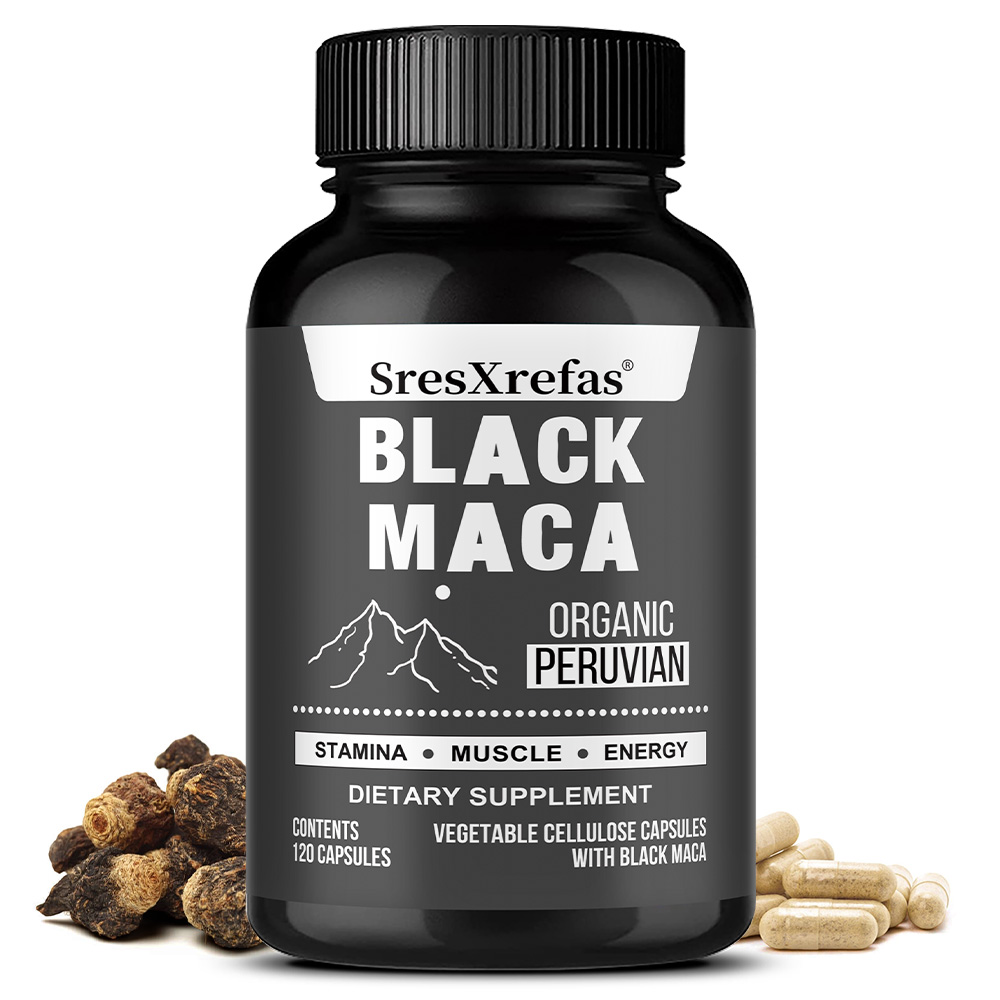 Herbal Supplement - Potential Black Maca Capsules for Enhanced