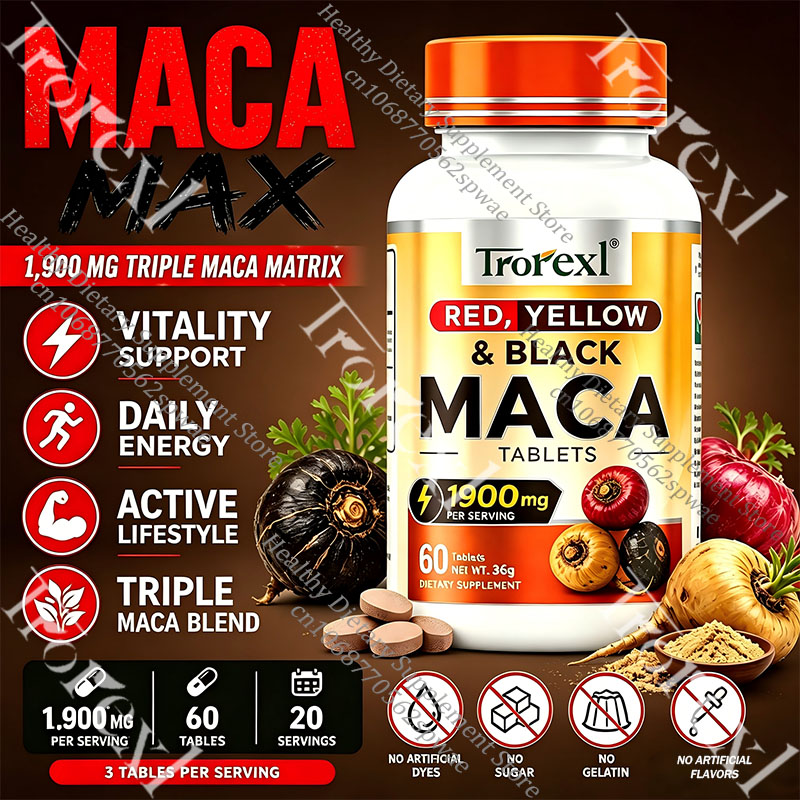 Ginger Tea - Natural Maca Root Tablets-Supports Vitality &