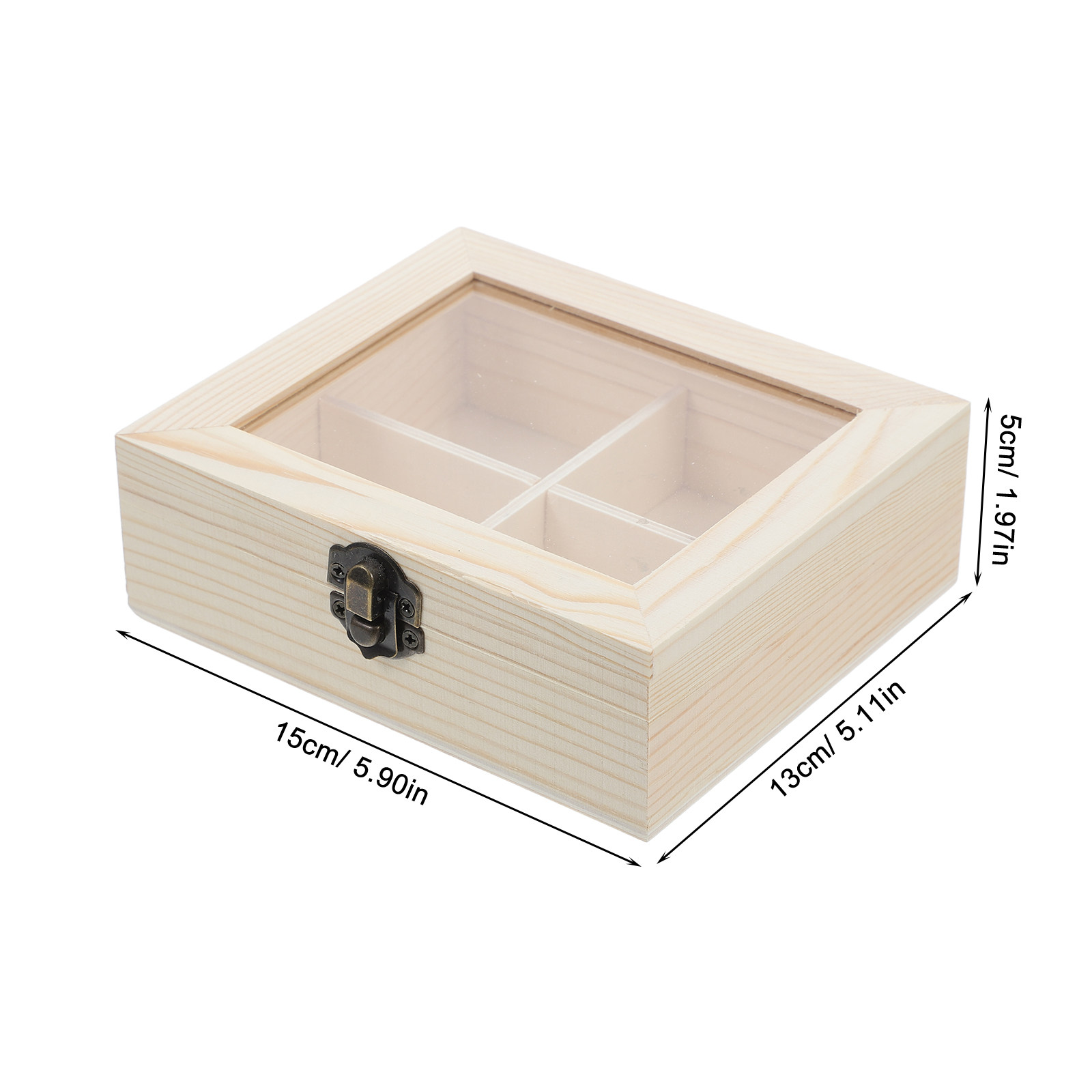 Wooden Tea Bag Storage Box wit - Herbal Tea ulasan dan harga