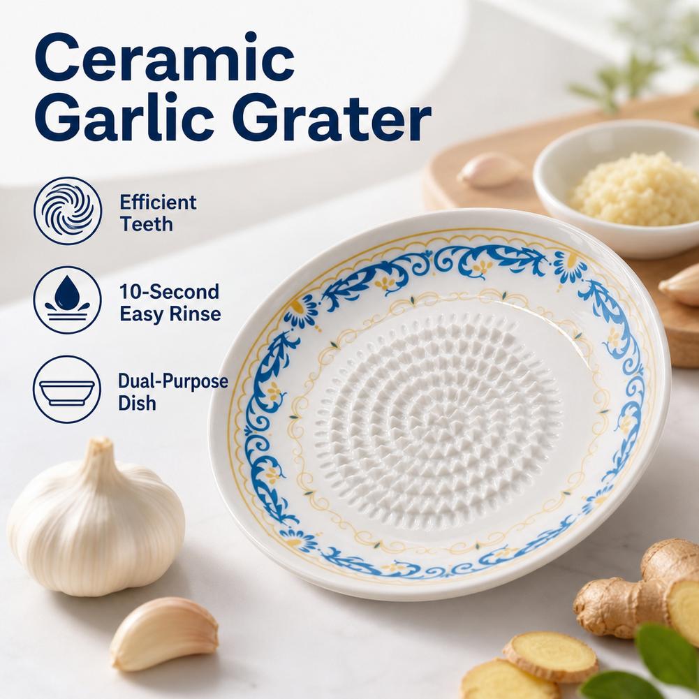 Garlic Grater Plate Ceramic Gi - Turmeric ulasan dan harga