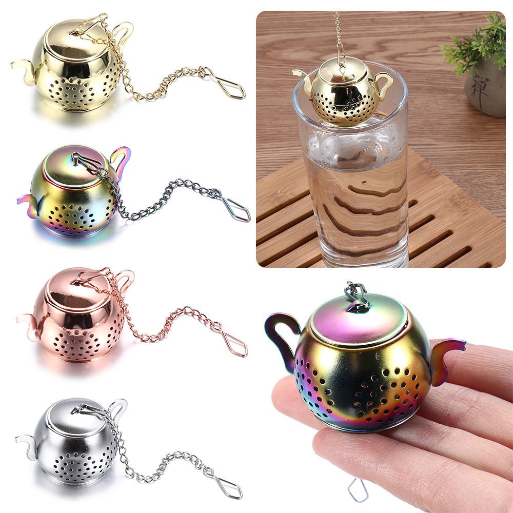 Teapot Shape Tea Strainer Stai - Herbal Tea ulasan dan harga
