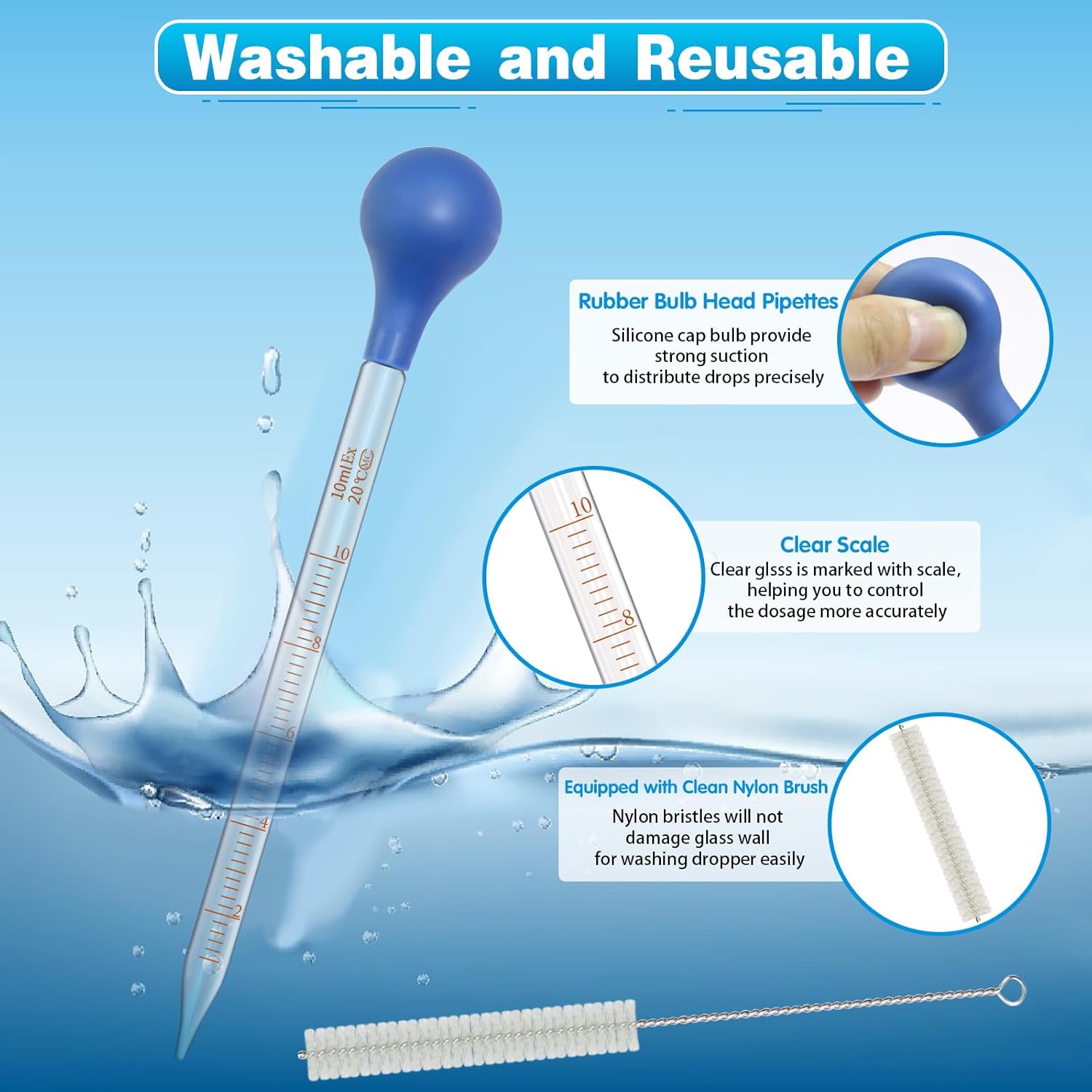 5 Pack 10ml Glass Pipette Drop - Essential Oils ulasan dan harga