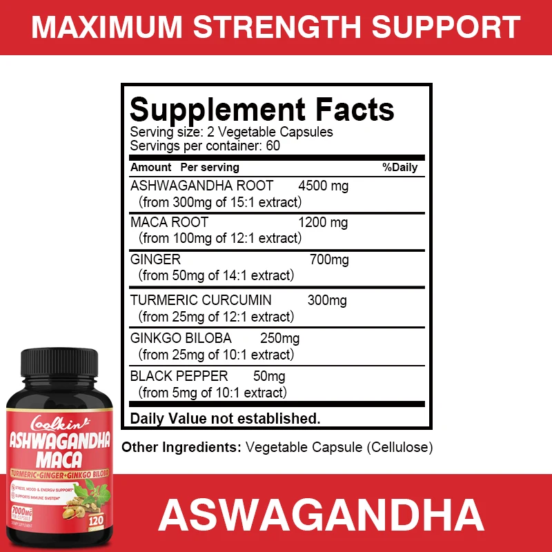 Ashwagandha and Maca Capsules  - Ginger Tea ulasan dan harga