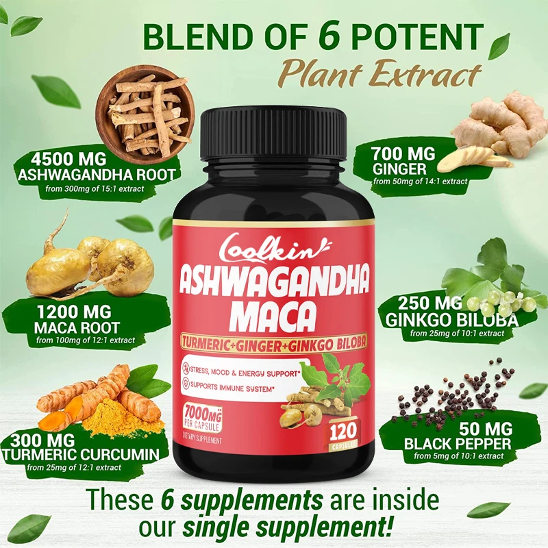 Ashwagandha and Maca Capsules  - Ginger Tea ulasan dan harga