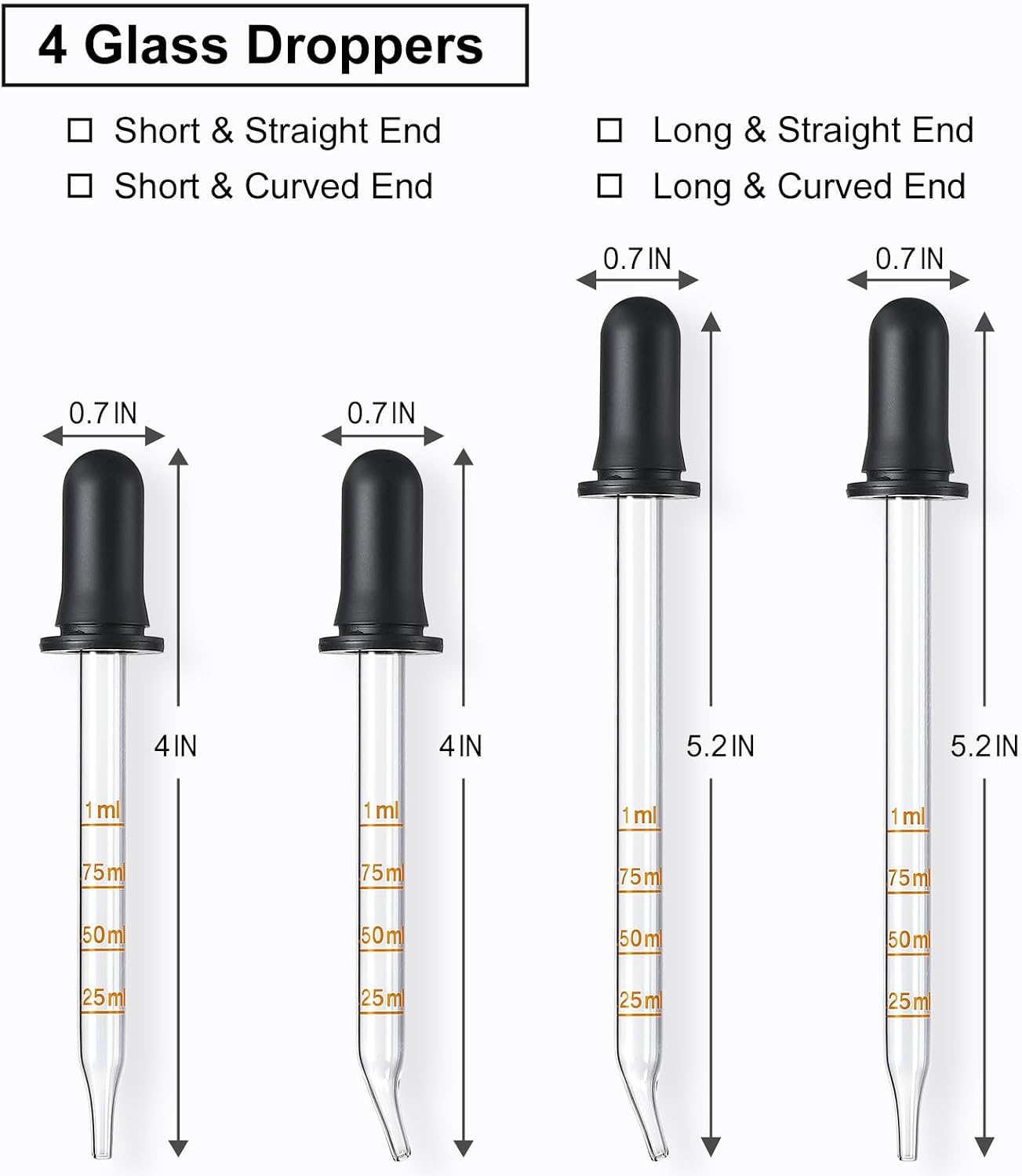 4pcs1 ml glass dropper, with s - Essential Oils ulasan dan harga