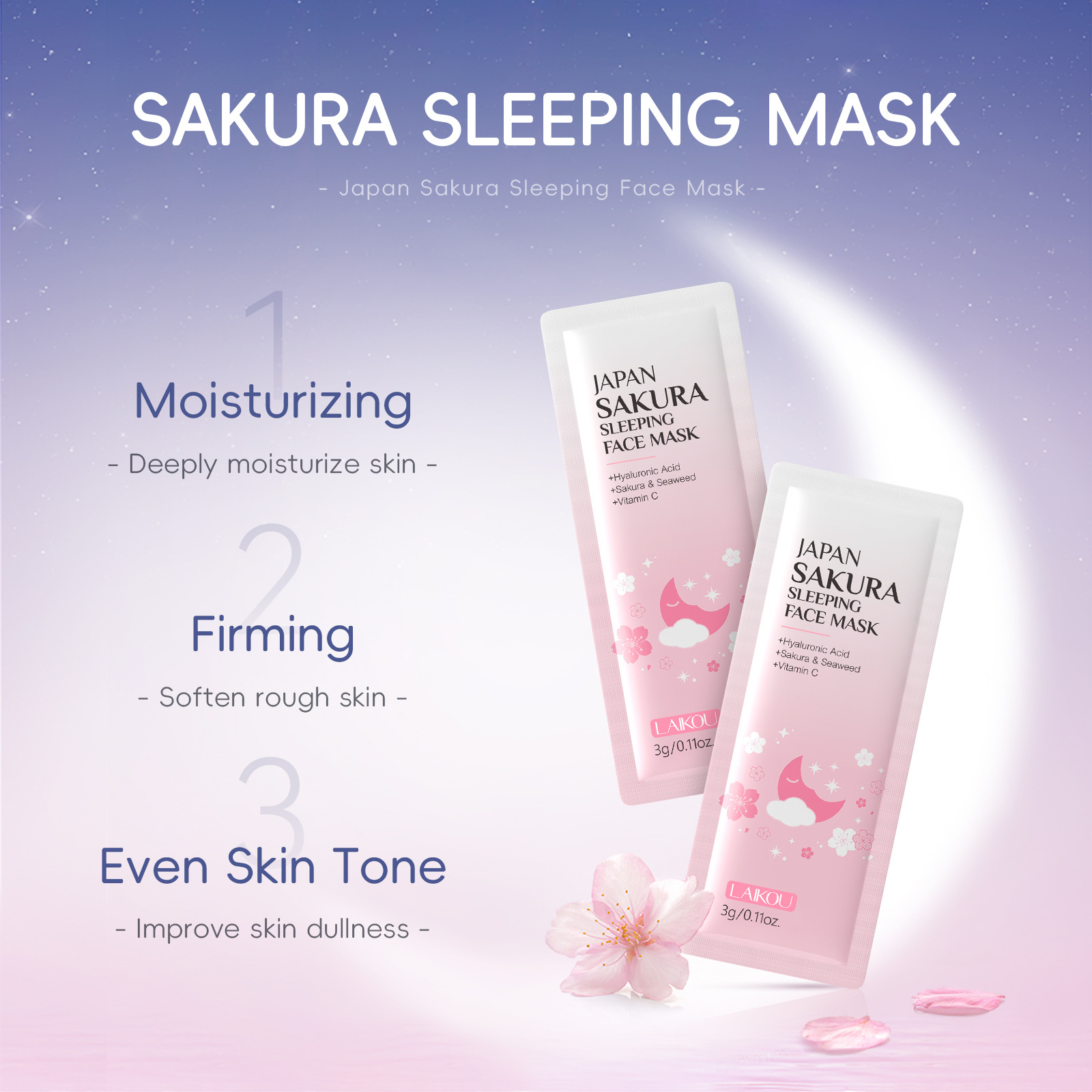 LAIKOU 7PCS Sleeping Facial Ma - Chamomile Tea ulasan dan harga