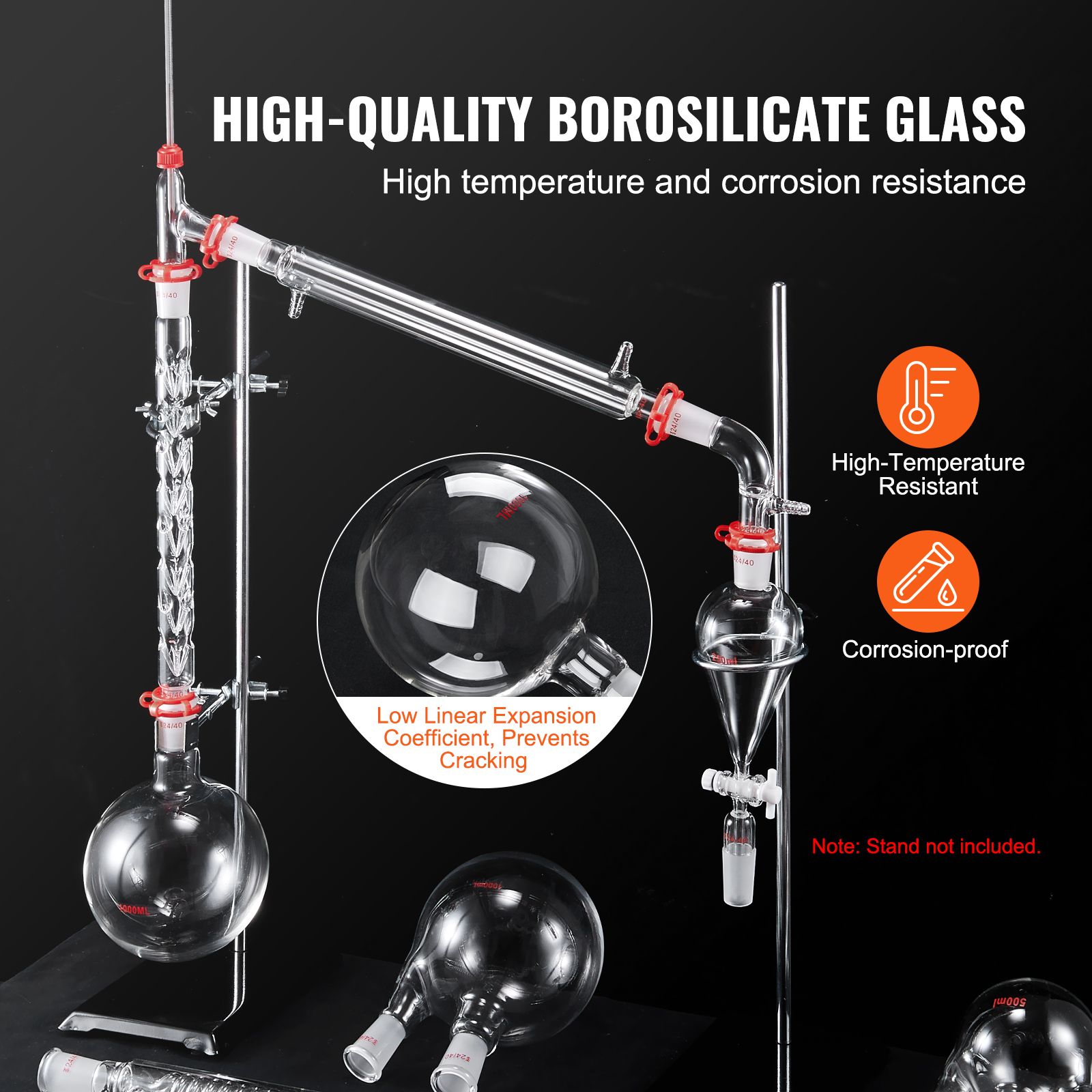 Lab Distillation Kit, 3.3 Boro - Essential Oils ulasan dan harga